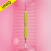 Kopytko do manicure Gummy z silikonową rękojeścią UNIQ 11 TYPE 1 (popychacz płaski prosty i pierścień)