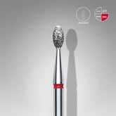 Frez diamentowy oliwka czerwona EXPERT średnica 2,5 mm / część pracująca 5 mm