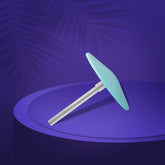 Диск педикюрний пластиковий скошений PODODISC STALEKS PRO L (25 мм) в комплекті зі змінними файлами-кільце 180 грит (5 шт)