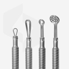 Zestaw narzędzi kosmetycznych "Czysta skóra" BEAUTY & CARE 30 (łyżka Uno, okrągłe narzędzie z 19 otworami i podwójną pętlą)