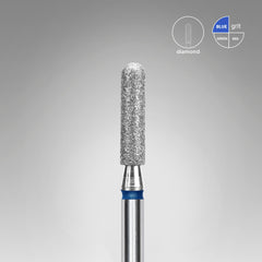 Фреза діамантова циліндр закруглений синій EXPERT діаметр 2,5 мм / робоча частина 10 мм