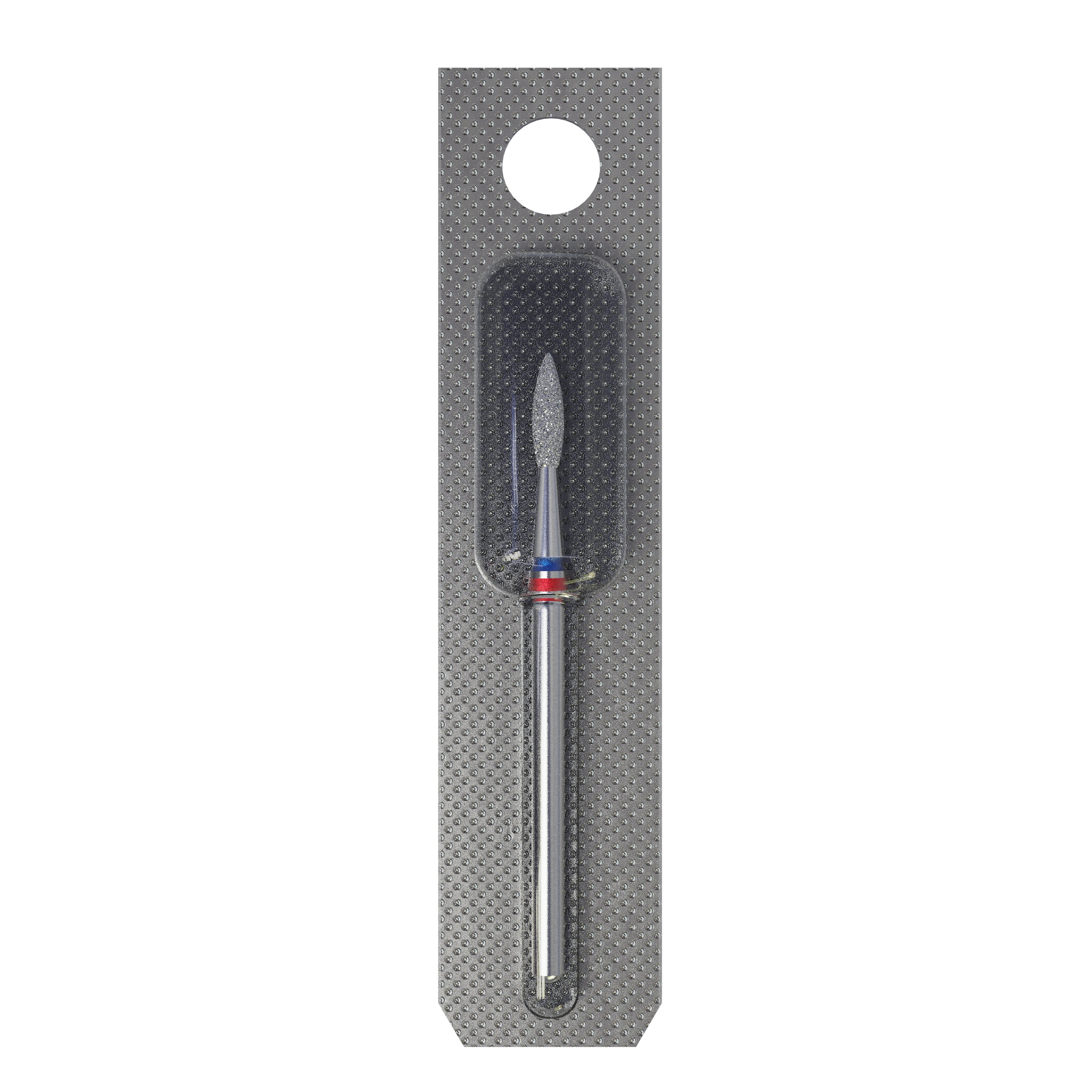 STALEKS EXPERT Frez diamentowy DUO „Płomień” czerwono-niebieski, średnica 2,1 mm, część robocza 8 mm