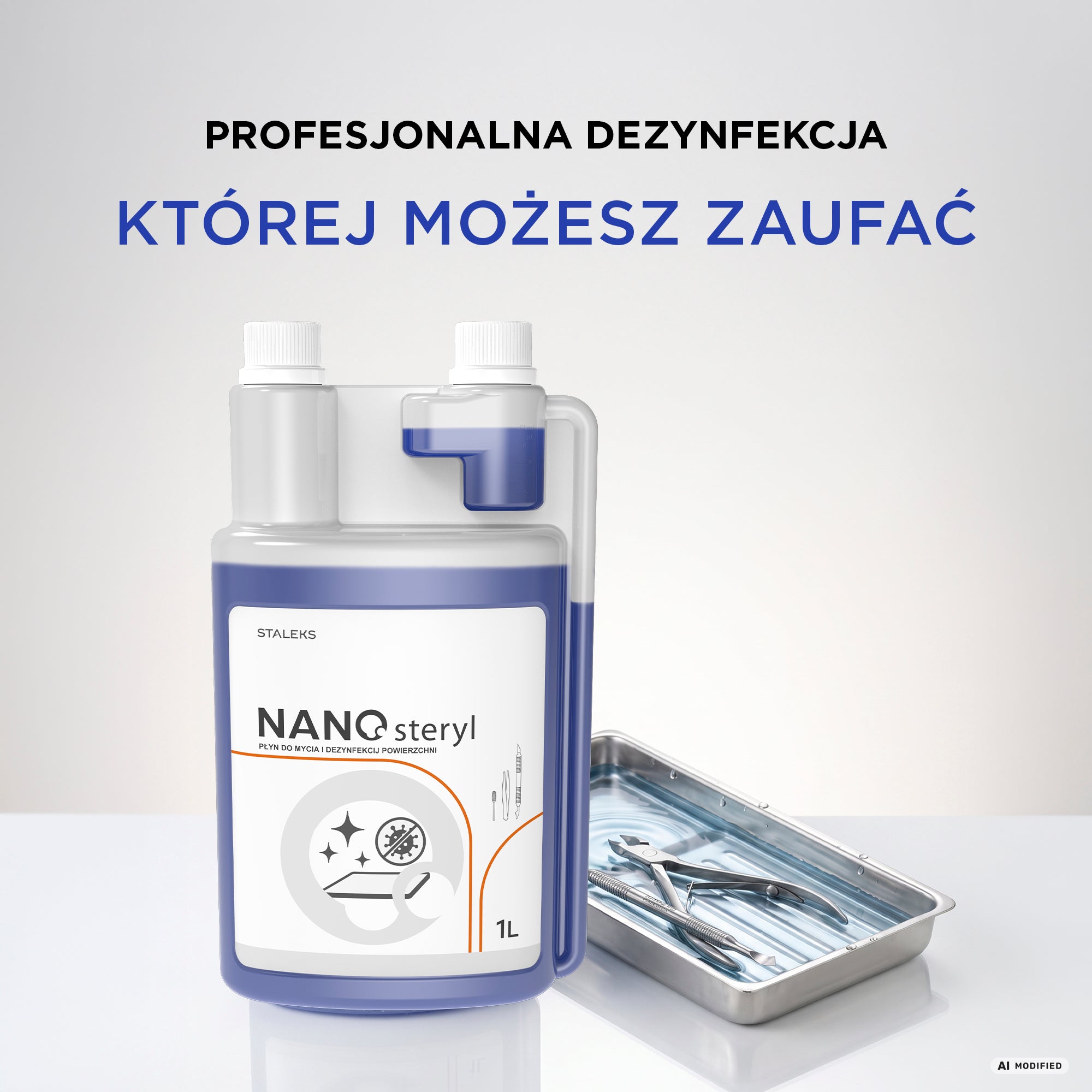 STALEKS NANOsteril Płyn do mycia i dezynfekcji powierzchni, 1 l