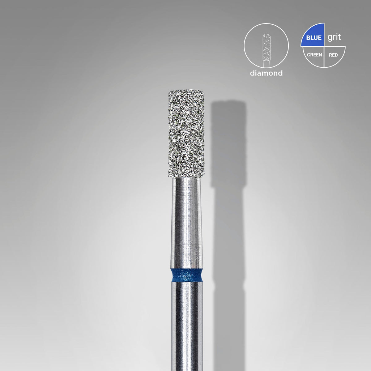 STALEKS EXPERT Frez diamentowy cylinder niebieski, średnica 2,5 mm, część robocza 6 mm