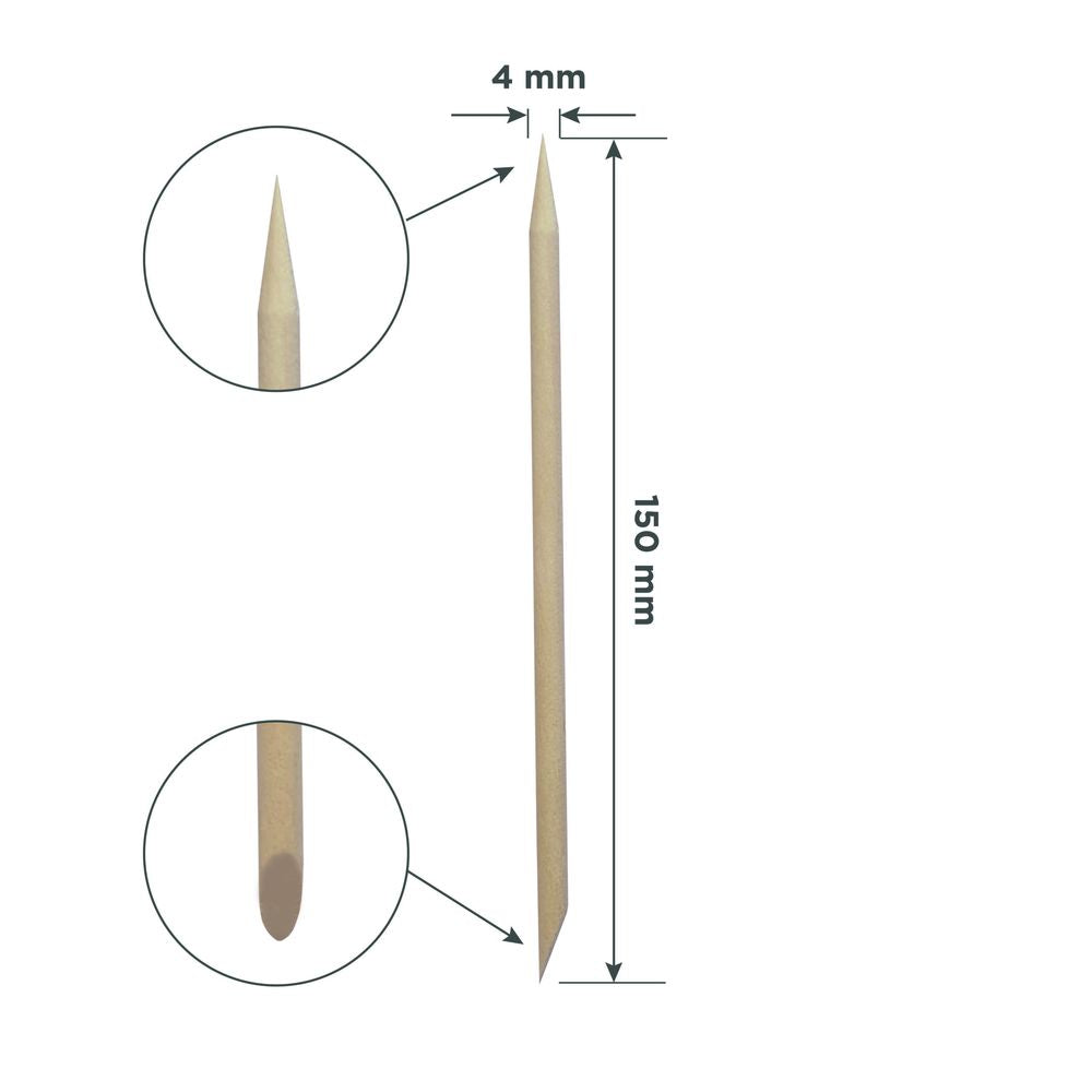 STALEKS EXPERT Drewniany patyczek pomarańczowy, 150 mm (100 pcs)