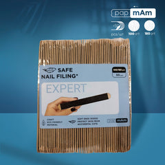 Wymienne pilniki dwustronne papmAm na bazie drewnianej EXPERT 22 100/180 grit (50 szt)
