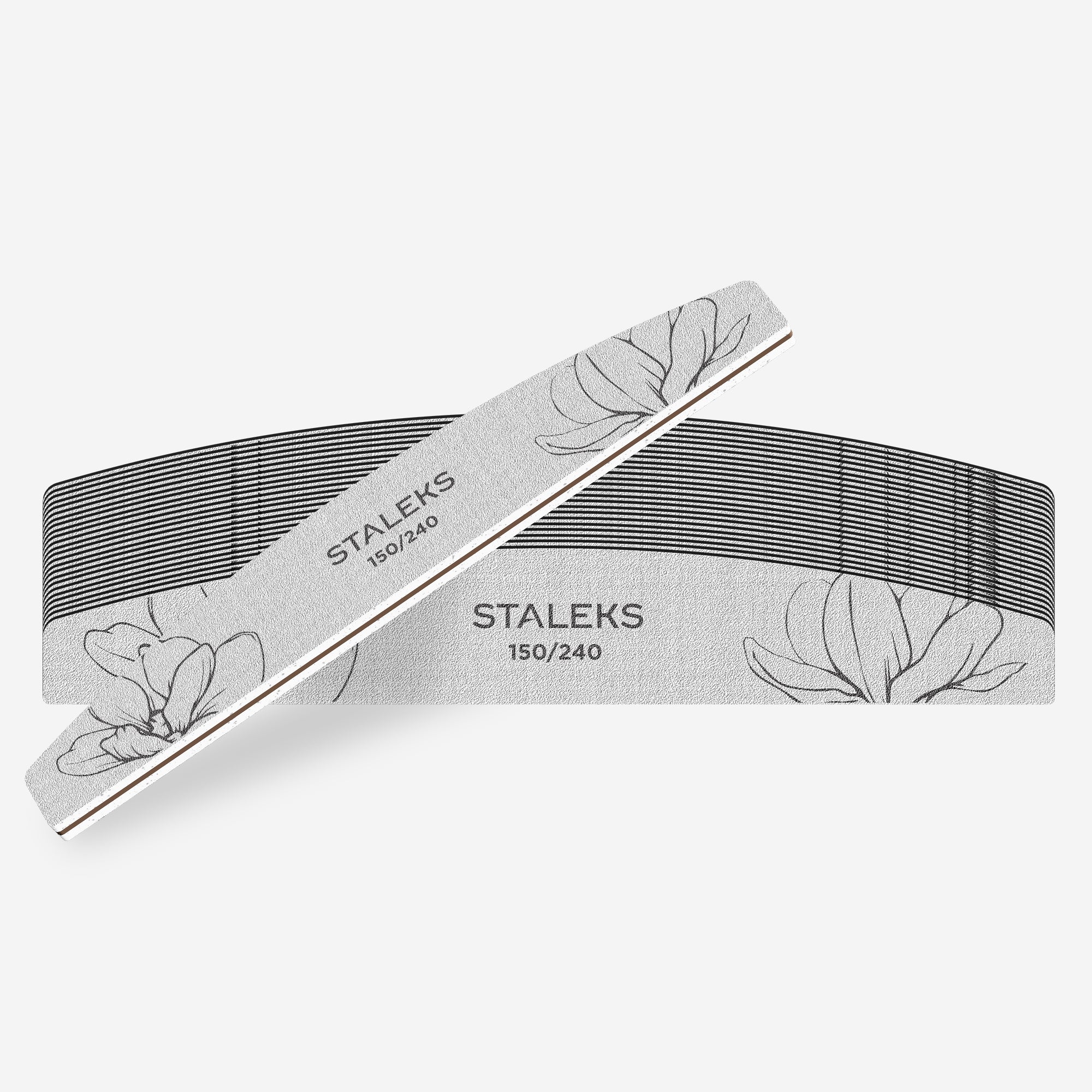 STALEKS EXPERT 40 Mineralny pilnik do paznokci półksiężyc, 150/240 grit (25 szt.)