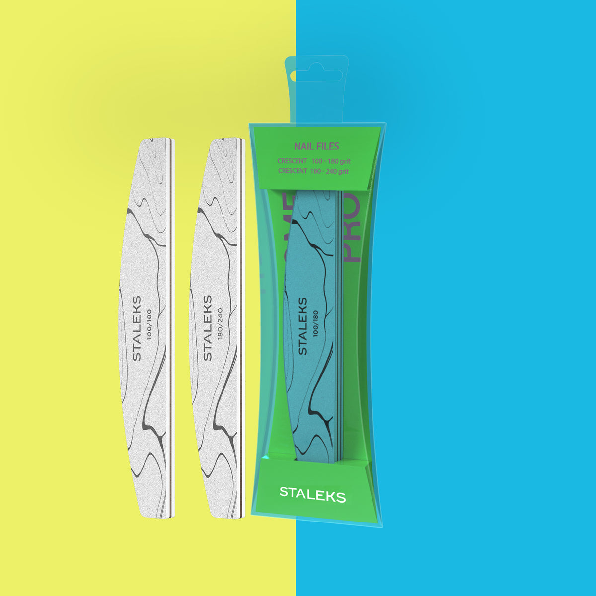 STALEKS Pilnik mineralny półksiężyc HOME PRO 40 100/180/240 grit, 2 szt