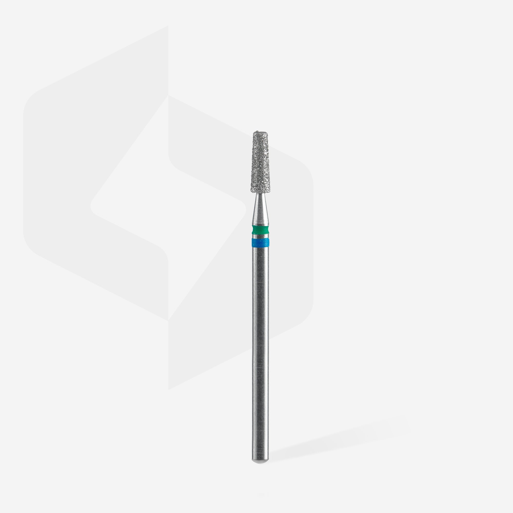 STALEKS EXPERT Frez diamentowy DUO „stożek” niebiesko-zielony, średnica 2,5 mm, część robocza 8 mm