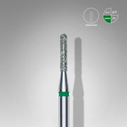 STALEKS EXPERT Frez diamentowy cylinder zaokrąglony zielony, średnica 1,4 mm, część robocza 8 mm