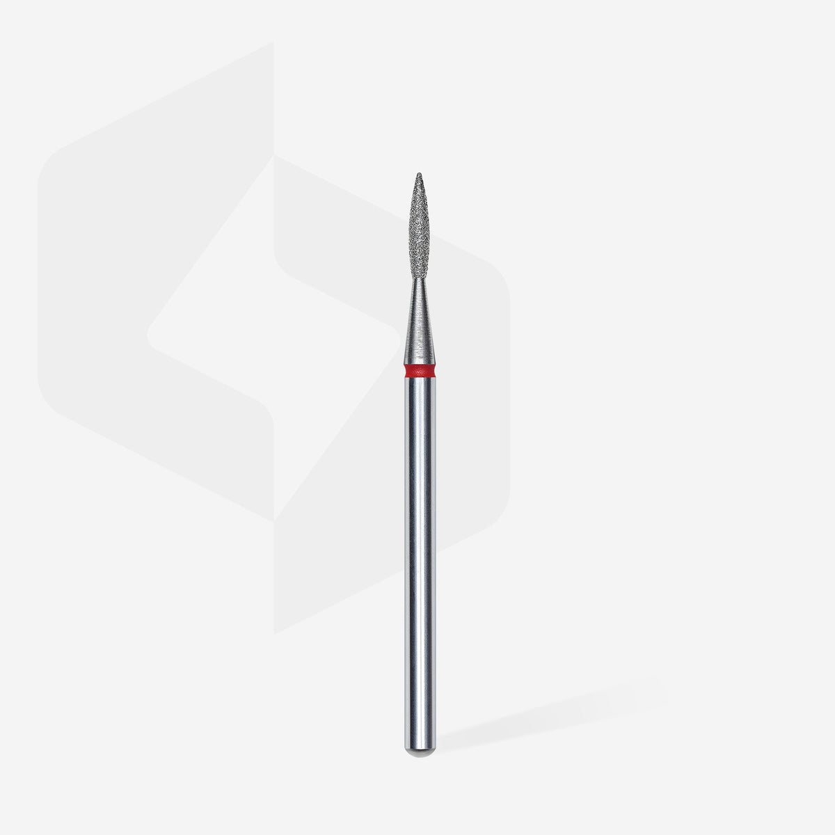 STALEKS EXPERT Frez diamentowy „płomień ostry” czerwony, średnica 1,6 mm, część robocza 8 mm