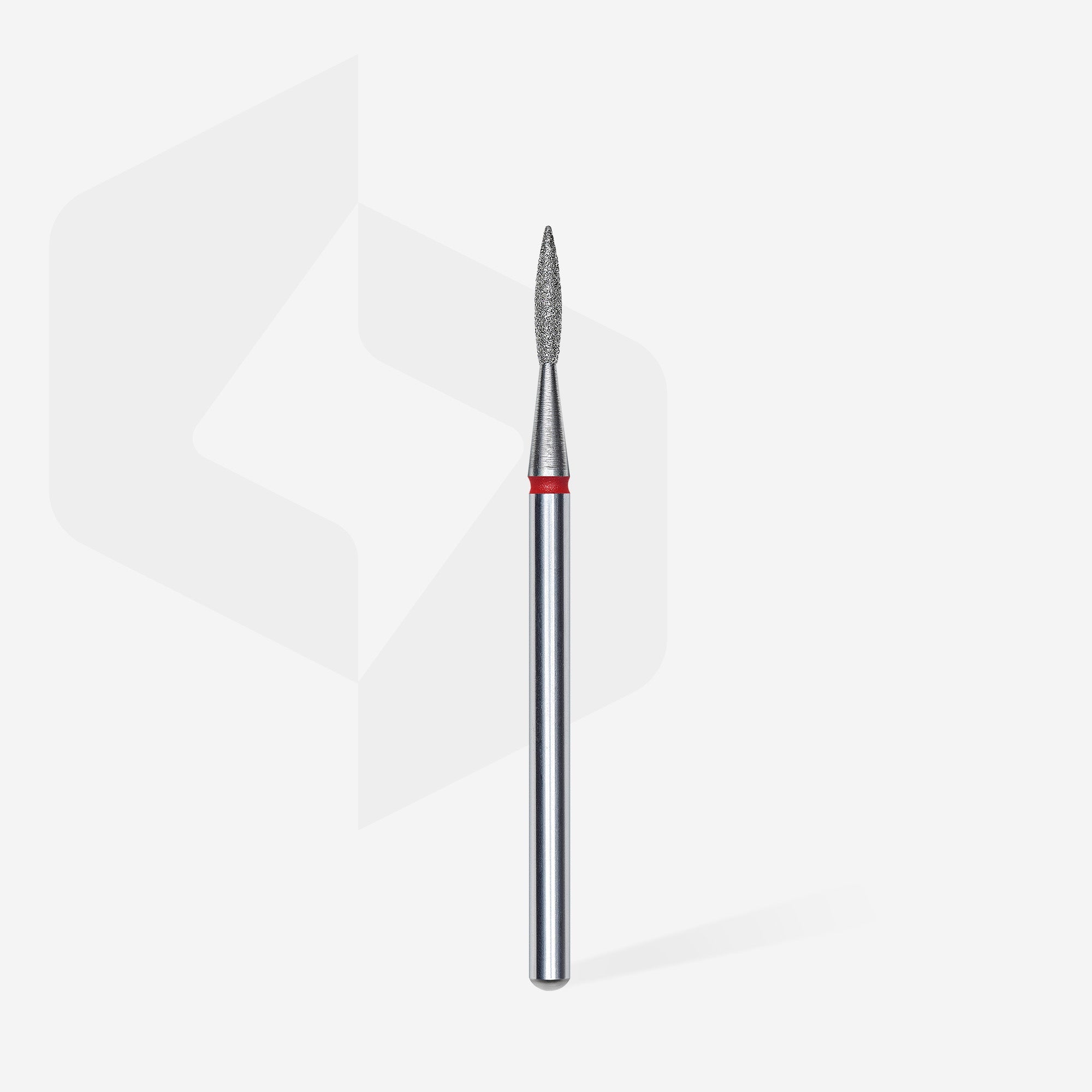 STALEKS EXPERT Frez diamentowy „płomień ostry” czerwony, średnica 1,6 mm, część robocza 8 mm