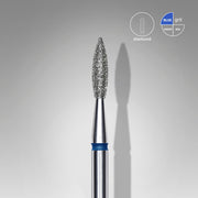 STALEKS EXPERT Frez diamentowy „płomień ostry” niebieski, średnica 2,1 mm, część robocza 8 mm