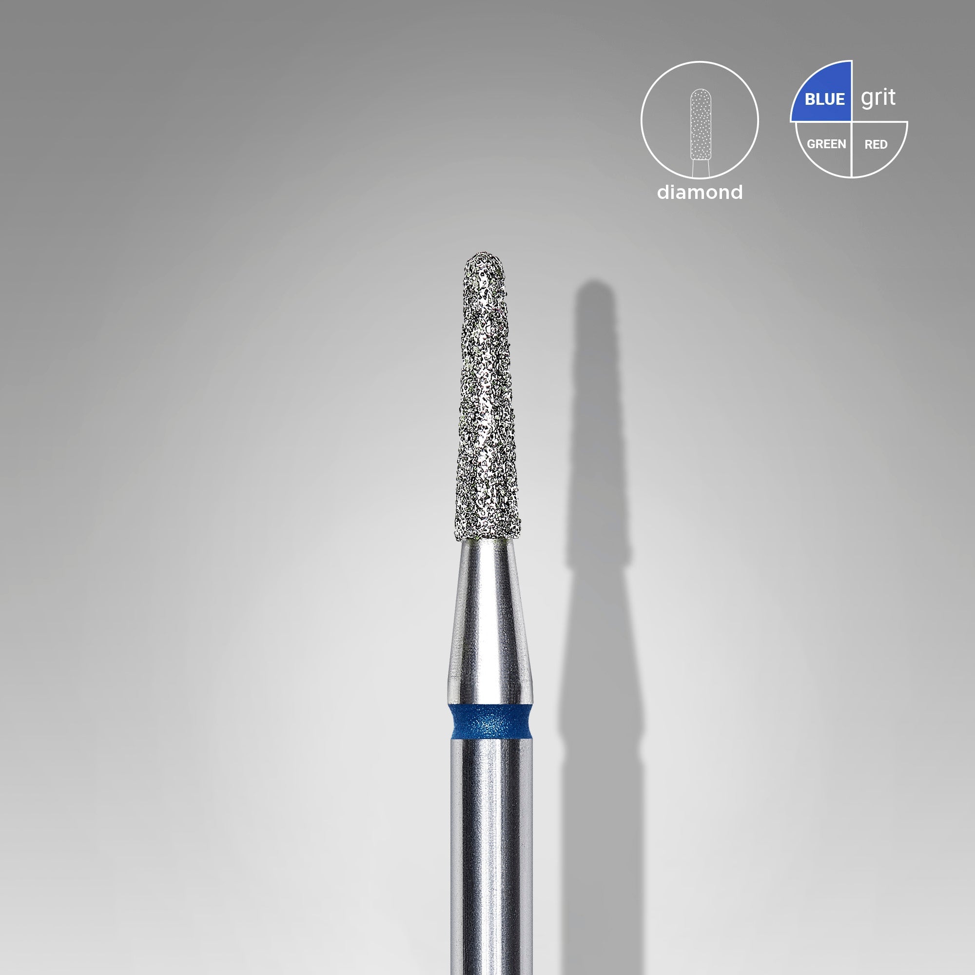 STALEKS EXPERT Frez diamentowy „stożek ścięty” niebieski, średnica 1,8 mm, część robocza 8 mm