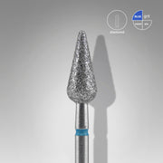 STALEKS EXPERT Frez diamentowy „Gruszka ostra” niebieski, średnica 5 mm, część robocza 12 mm