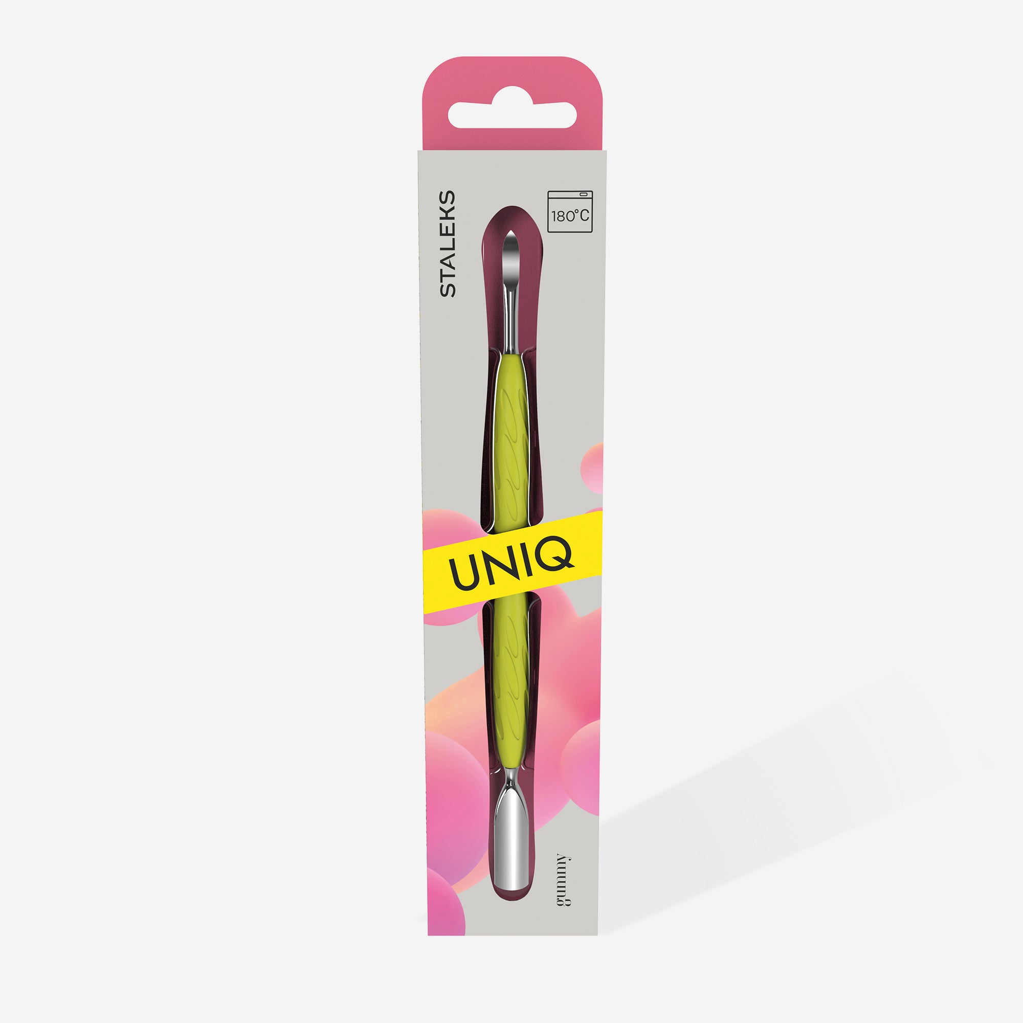 STALEKS UNIQ 10 TYPE 6 Gummy Pusher okrągły szeroki i pika (Żółty)