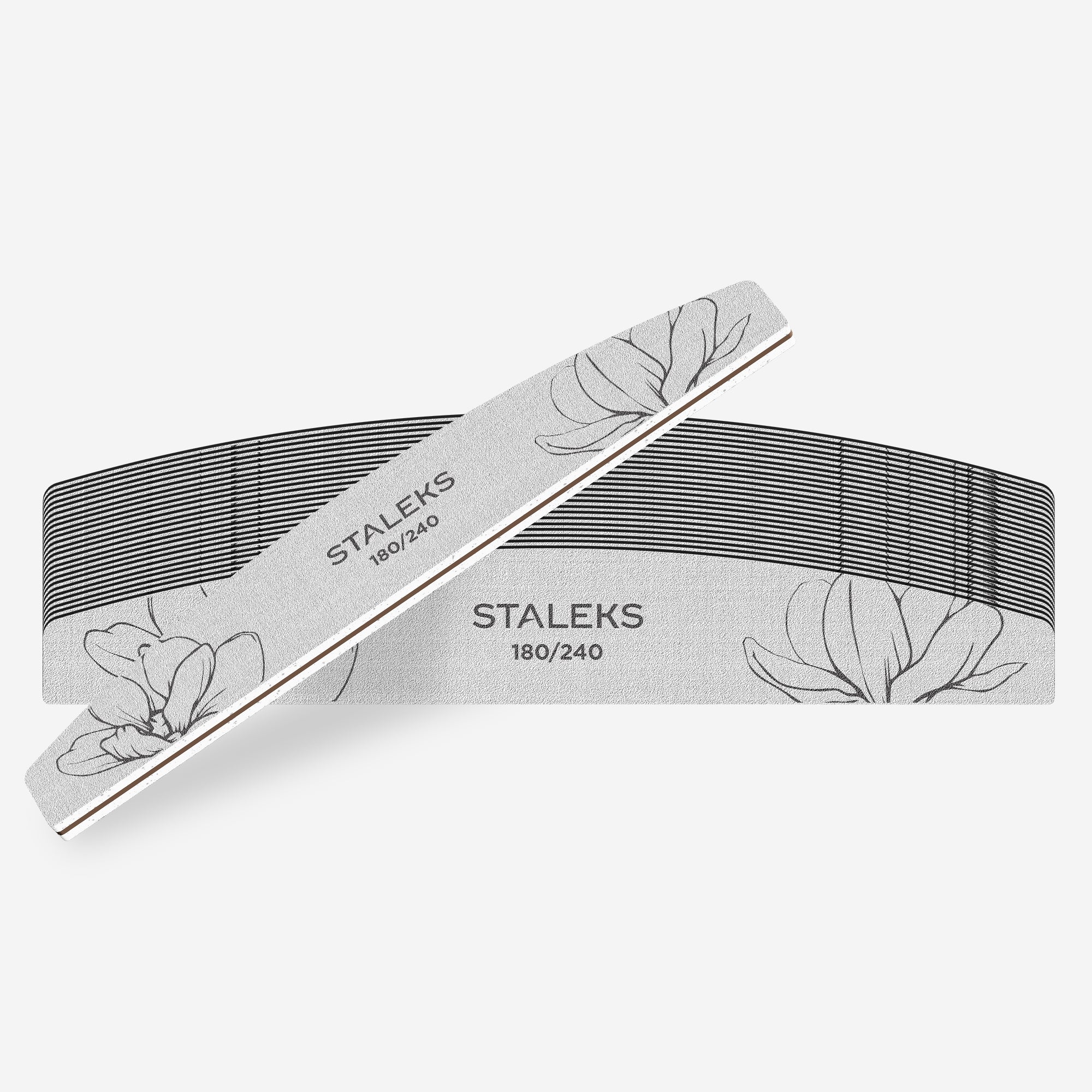 STALEKS EXPERT 40 Mineralny pilnik do paznokci półksiężyc, 180/240 grit (25 szt.)