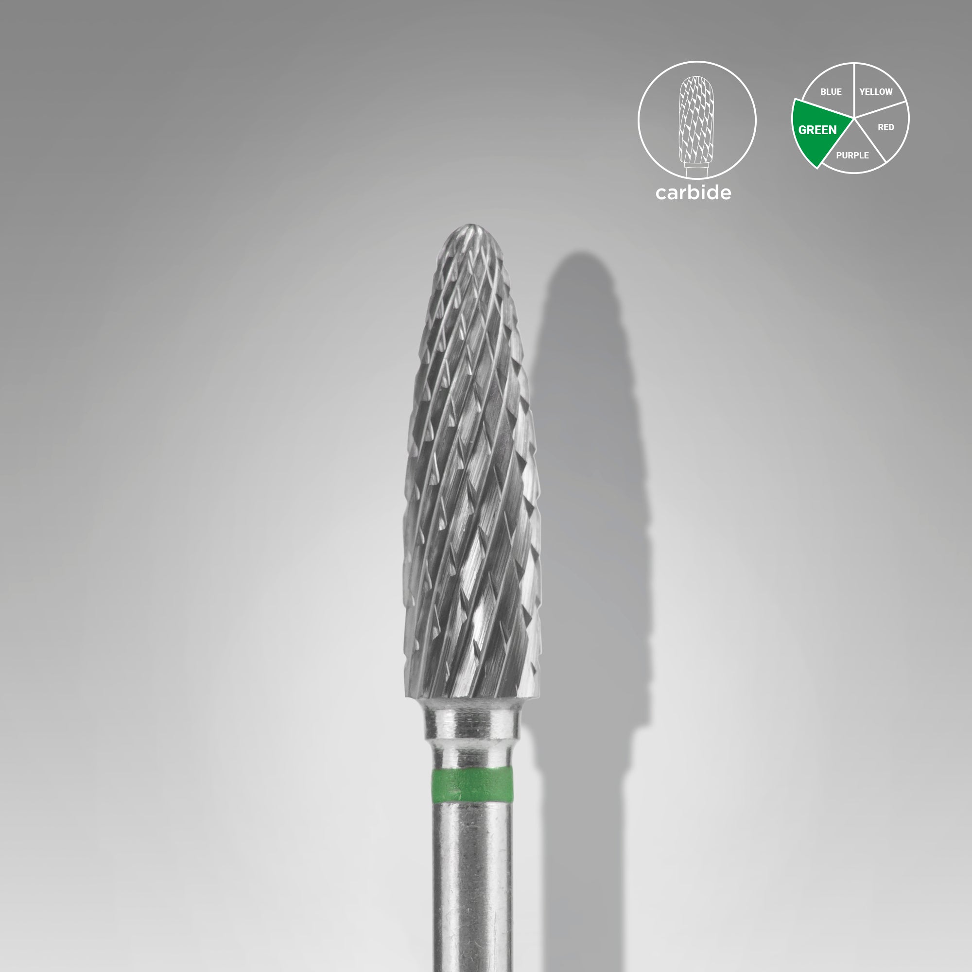 STALEKS EXPERT Frez węglikowy typu „kukurydza” zielony, średnica 4 mm, część robocza 14 mm