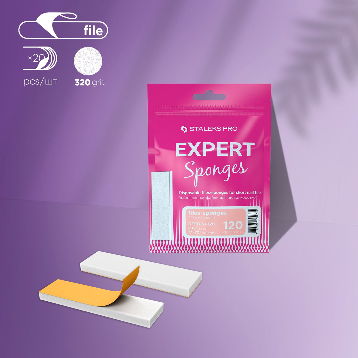 Wymienne pilniki "Polerka na gąbce" do pilnika krótkiego EXPERT 51 120 grit (20 szt)