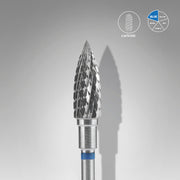 STALEKS EXPERT Freza z węglików spiekanych „płomień” niebieska, średnica 5 mm, część robocza 13,5 mm