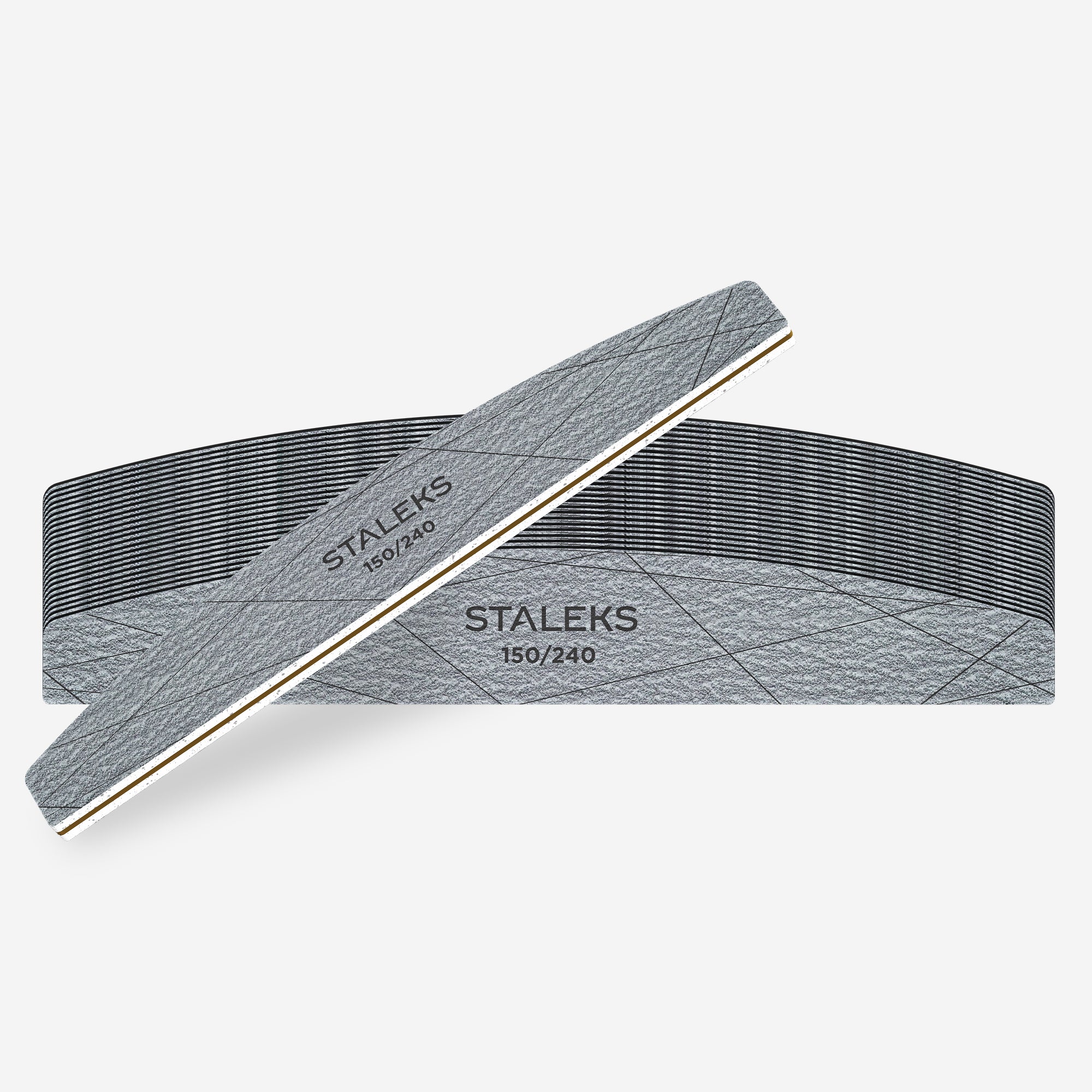STALEKS SMART 40 Mineralny pilnik do paznokci półksiężyc, 150/240 grit (25 szt)