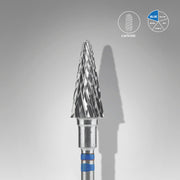 STALEKS EXPERT Freza węglikowa dla osób leworęcznych „stożek” niebieska, średnica 6 mm, część robocza 14 mm