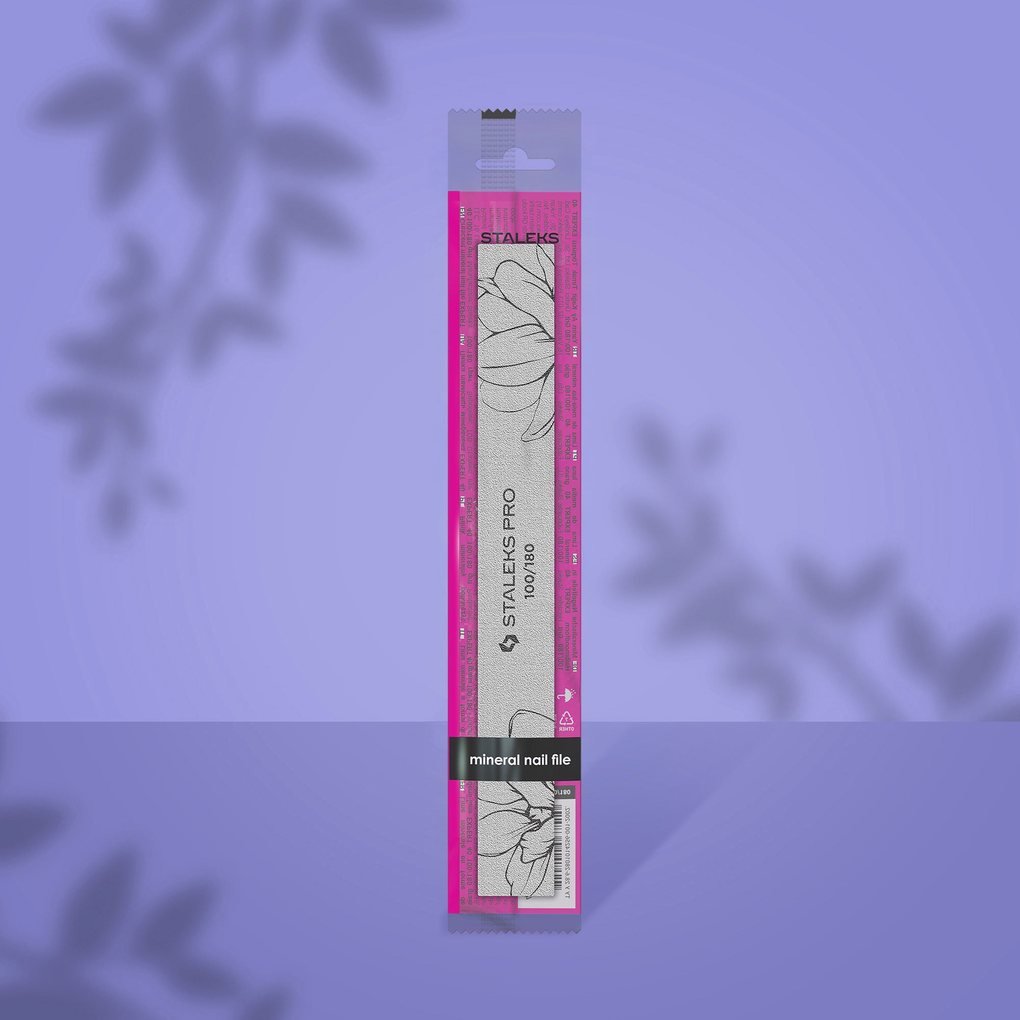 STALEKS EXPERT 20 Mineralny pilnik do paznokci prosta, 100/180 grit (1 szt)