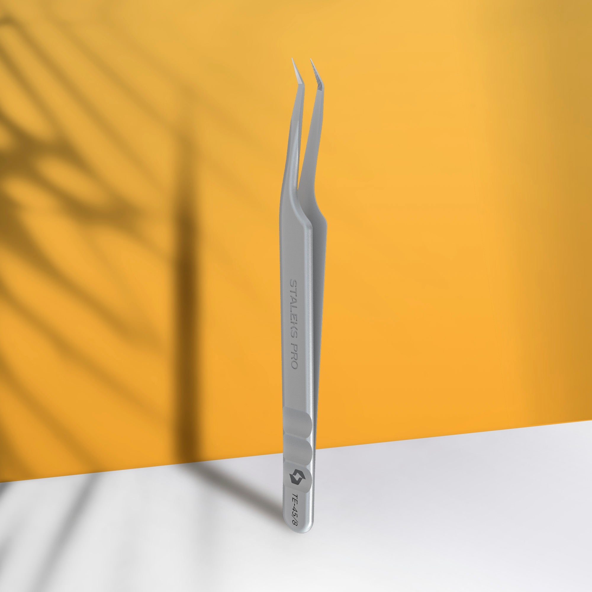 STALEKS EXPERT 45 TYPE 8 Професійний пінцет для нарощування вій з насічками, mini L
