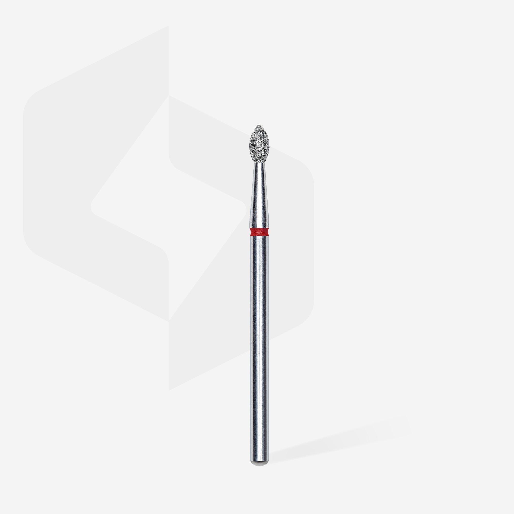 STALEKS EXPERT Frez diamentowy „Pączek ostry” czerwony, średnica 2,5 mm, część robocza 4,5 mm