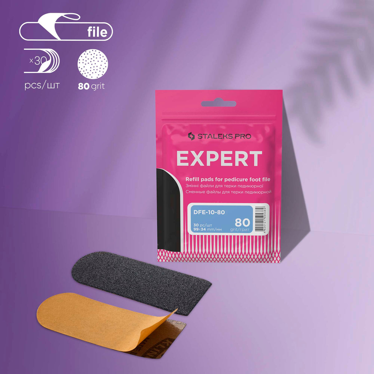Wymienne pilniki do tarki do pedicure EXPERT 10 80 grit (30 szt)
