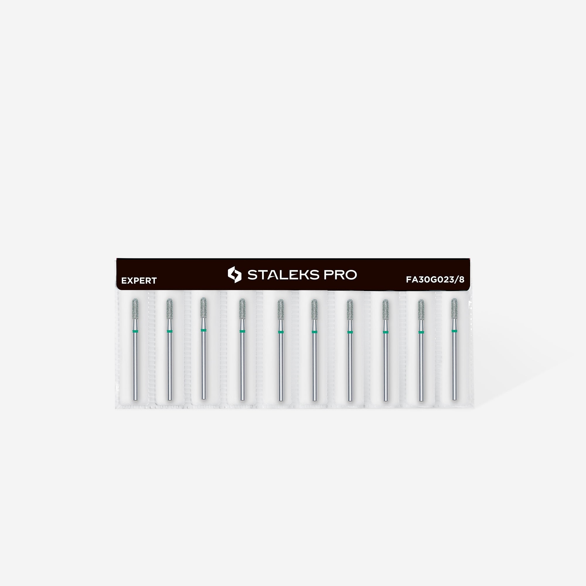STALEKS EXPERT Frez diamentowy cylinder zaokrąglony zielony, średnica 2,3 mm, część robocza 8 mm