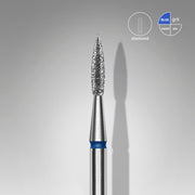 STALEKS EXPERT Frez diamentowy „płomień ostry” niebieski, średnica 1,8 mm, część robocza 8 mm
