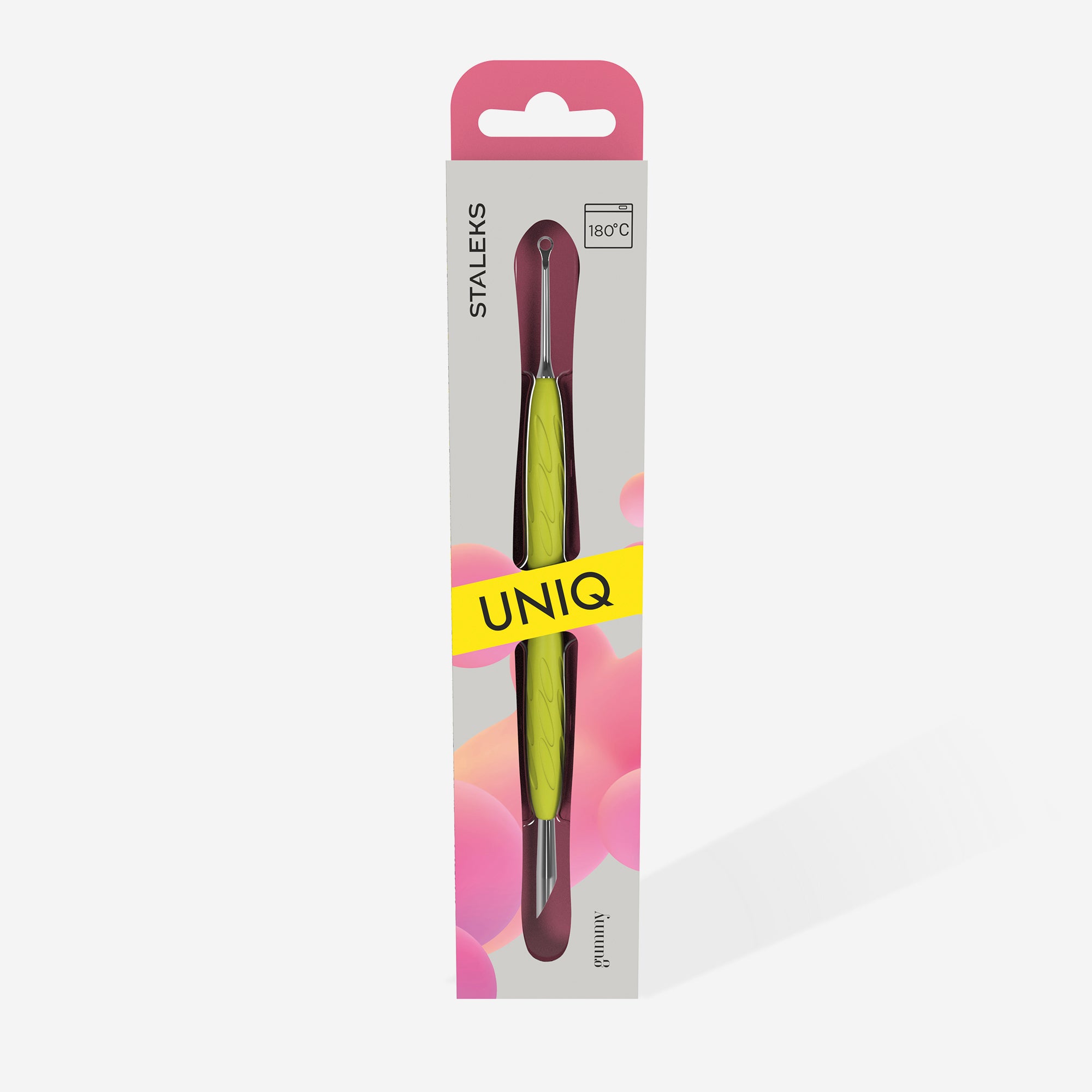 Лопатка манікюрна з силіконовою ручкою "Gummy" UNIQ 11 TYPE 2 (пушер скошений + кільце)