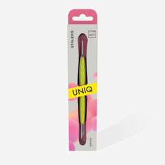 Kopytko do manicure Gummy z silikonową rękojeścią UNIQ 11 TYPE 2 (kopytko skośne i pierścień)