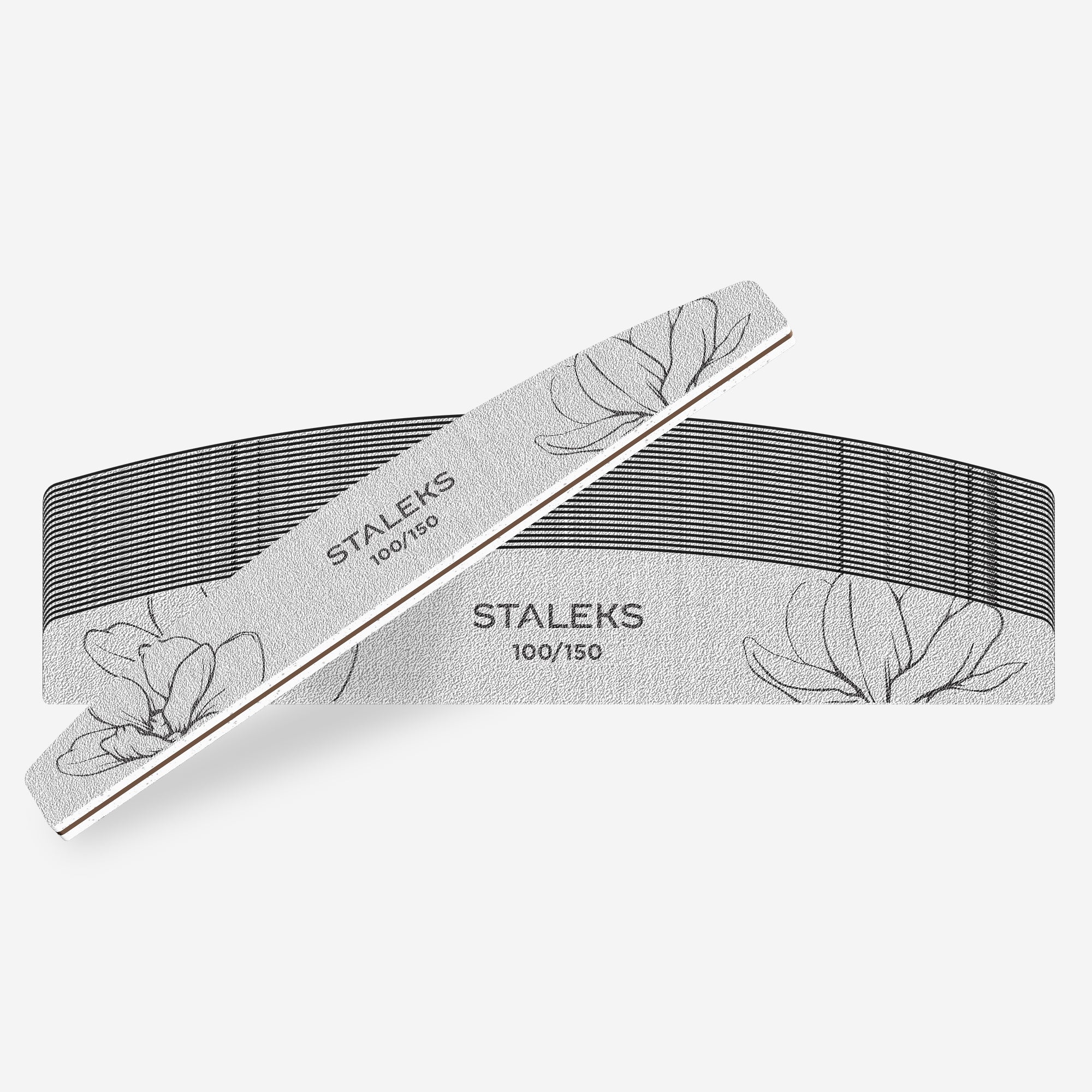 STALEKS EXPERT 40 Mineralny pilnik do paznokci półksiężyc, 100/150 grit (25 szt.)