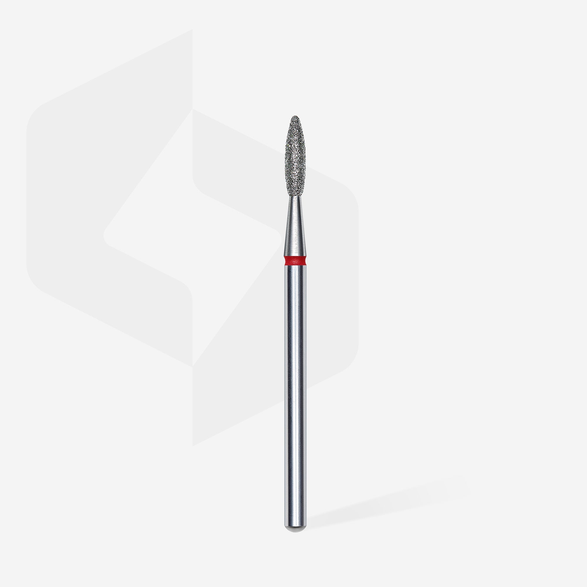 STALEKS EXPERT Frez diamentowy „Płomień” czerwony, średnica 2,1 mm, część robocza 8 mm