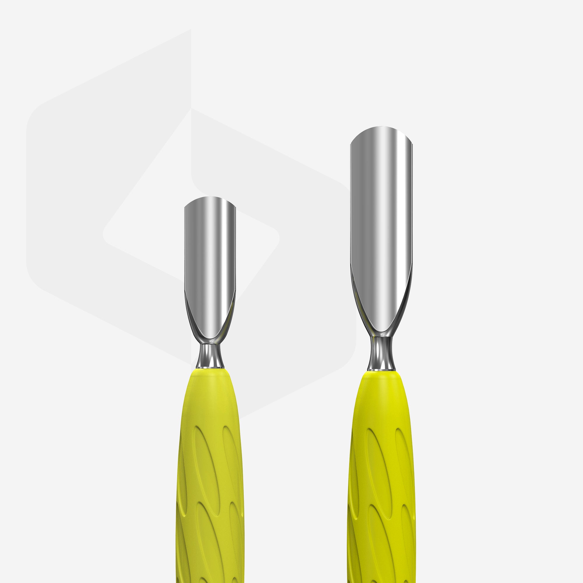 Kopytko do manicure Gummy z silikonową rękojeścią UNIQ 10 TYPE 1 (popychacz szeroki zaokrąglony i popychacz wąski zaokrąglony)