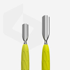 Kopytko do manicure Gummy z silikonową rękojeścią UNIQ 10 TYPE 1 (popychacz szeroki zaokrąglony i popychacz wąski zaokrąglony)