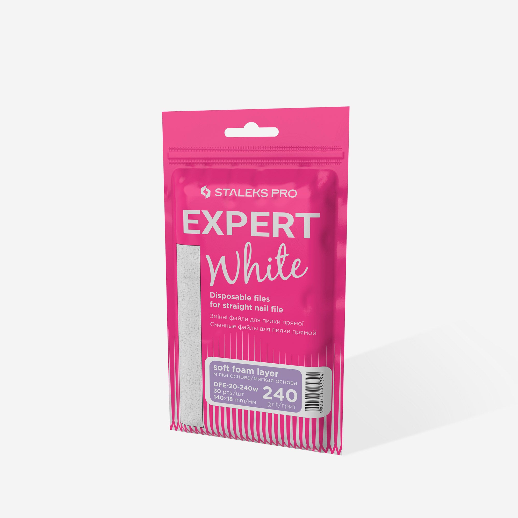 STALEKS EXPERT 20 Wymienne pilniki samoprzylepne na bazie miękkiej do prostego pilnika, ziarnistość 240 (30 szt.)
