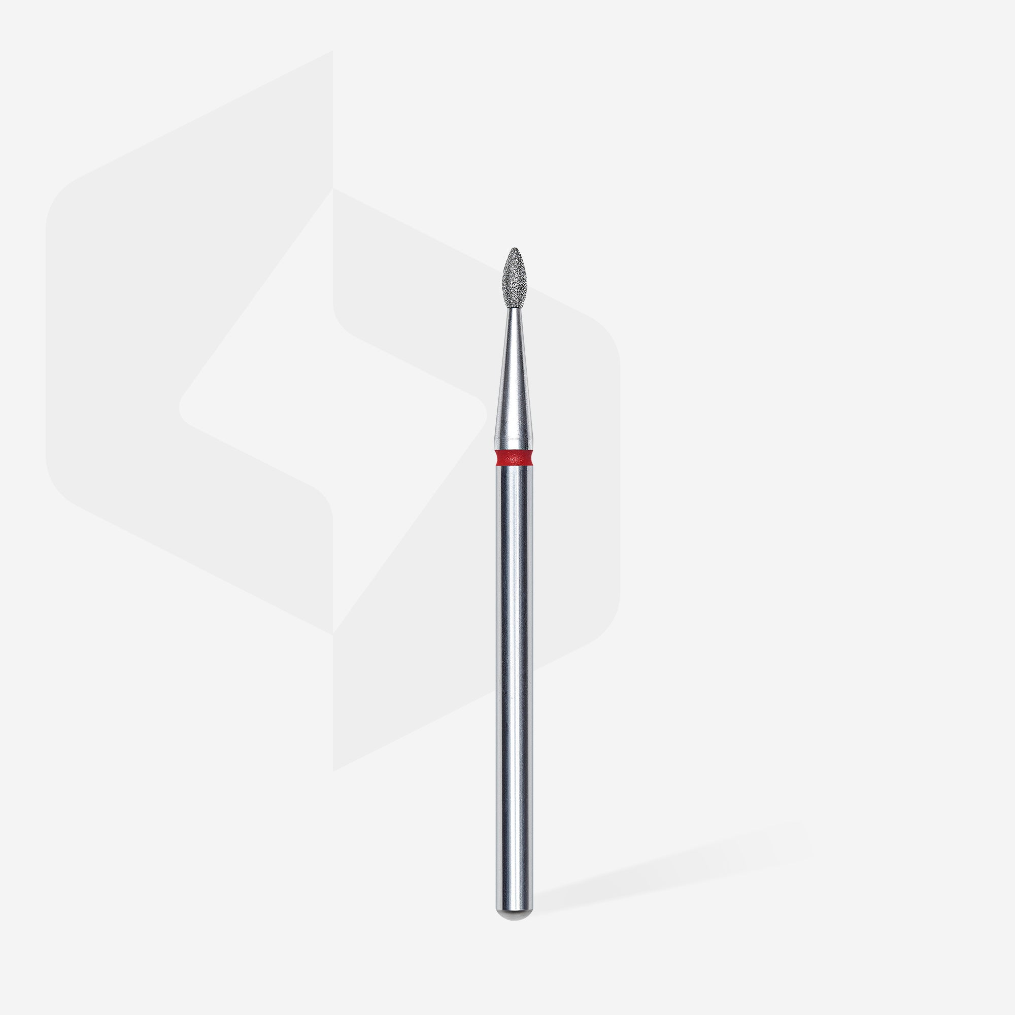 STALEKS EXPERT Frez diamentowy typu „kropla” czerwony, średnica 1,6 mm, część robocza 4 mm