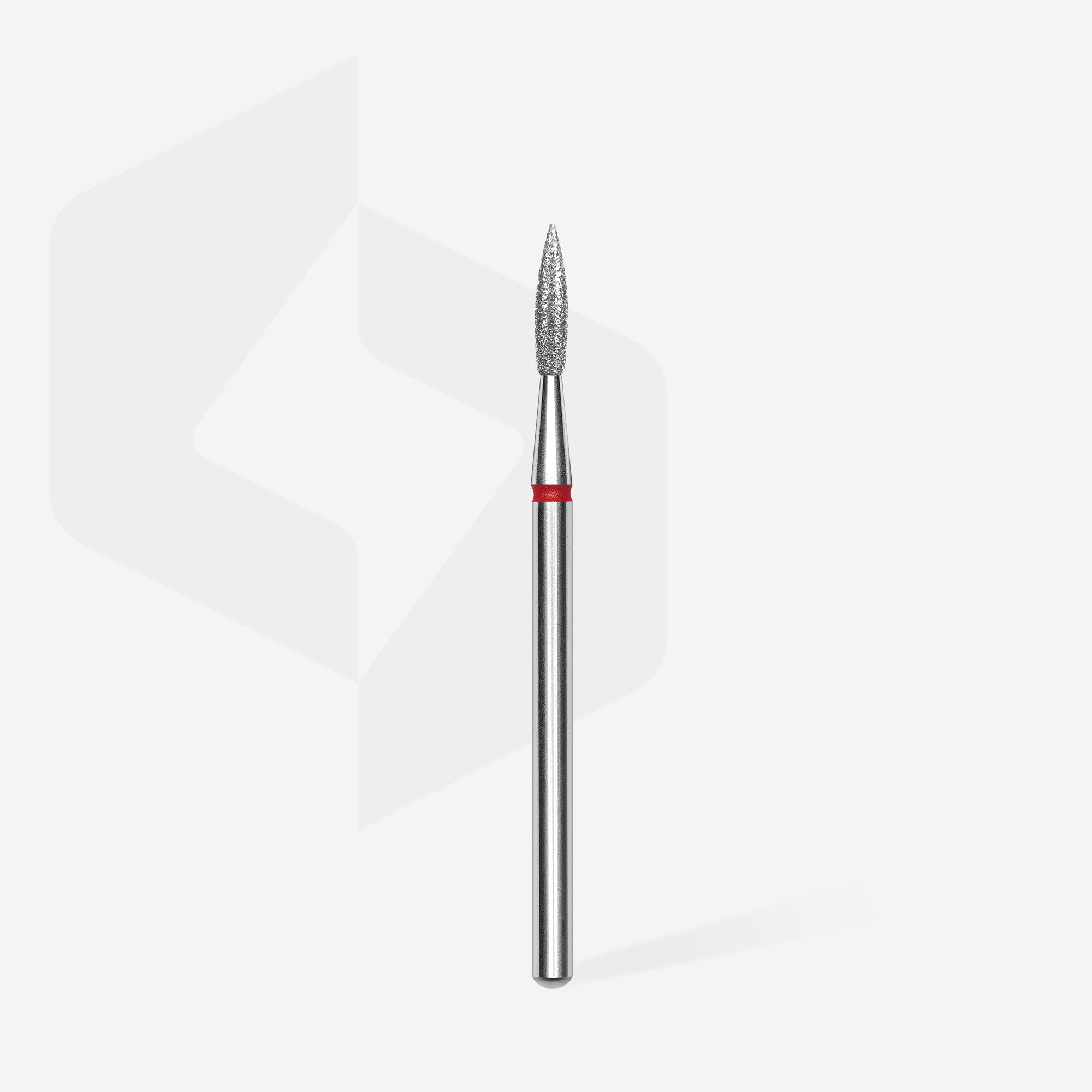 STALEKS EXPERT Frez diamentowy „płomień ostry” czerwony, średnica 2,3 mm, część robocza 8 mm