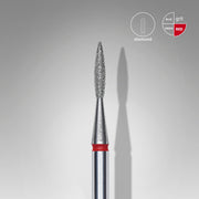 STALEKS EXPERT Frez diamentowy „płomień ostry” czerwony, średnica 1,6 mm, część robocza 8 mm