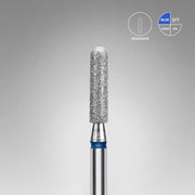 STALEKS EXPERT Frez diamentowy cylinder zaokrąglony niebieski, średnica 2,5 mm, część robocza 10 mm