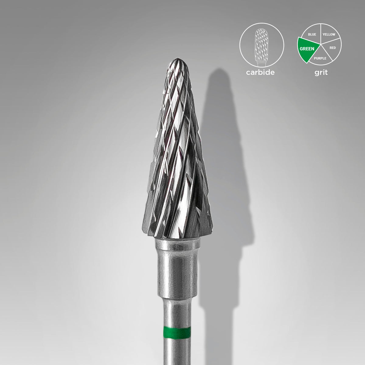 STALEKS EXPERT Frez węglikowy „stożek” zielony, średnica 6 mm, część robocza 14 mm