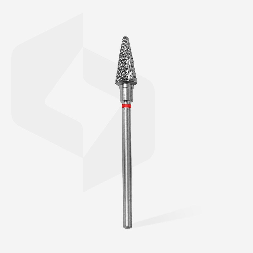 STALEKS EXPERT Frez z węglików spiekanych „stożek” czerwony, średnica 6 mm, część robocza 14 mm