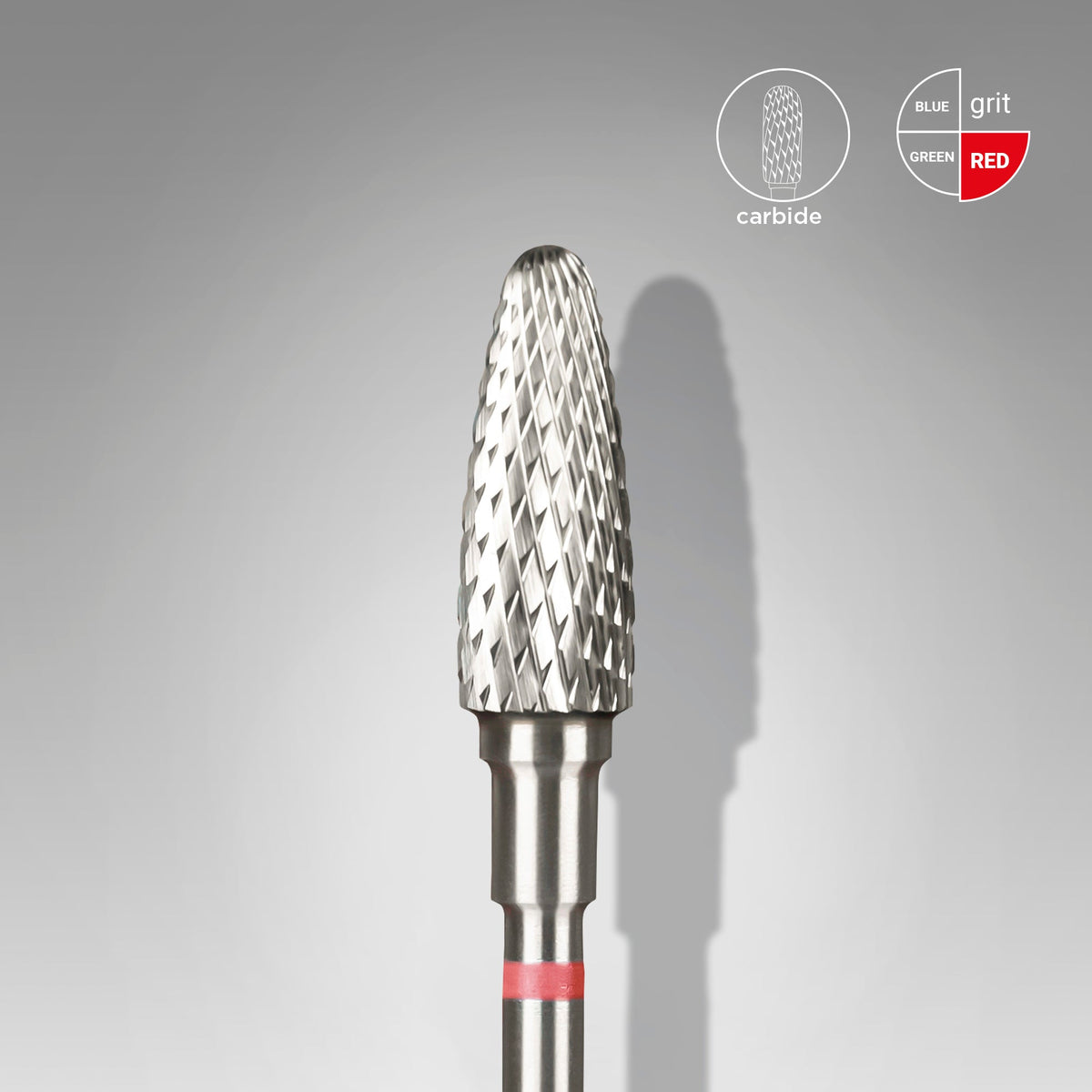 STALEKS EXPERT Frez z węglików spiekanych „kukurydza” czerwony, średnica 5 mm, część robocza 13 mm