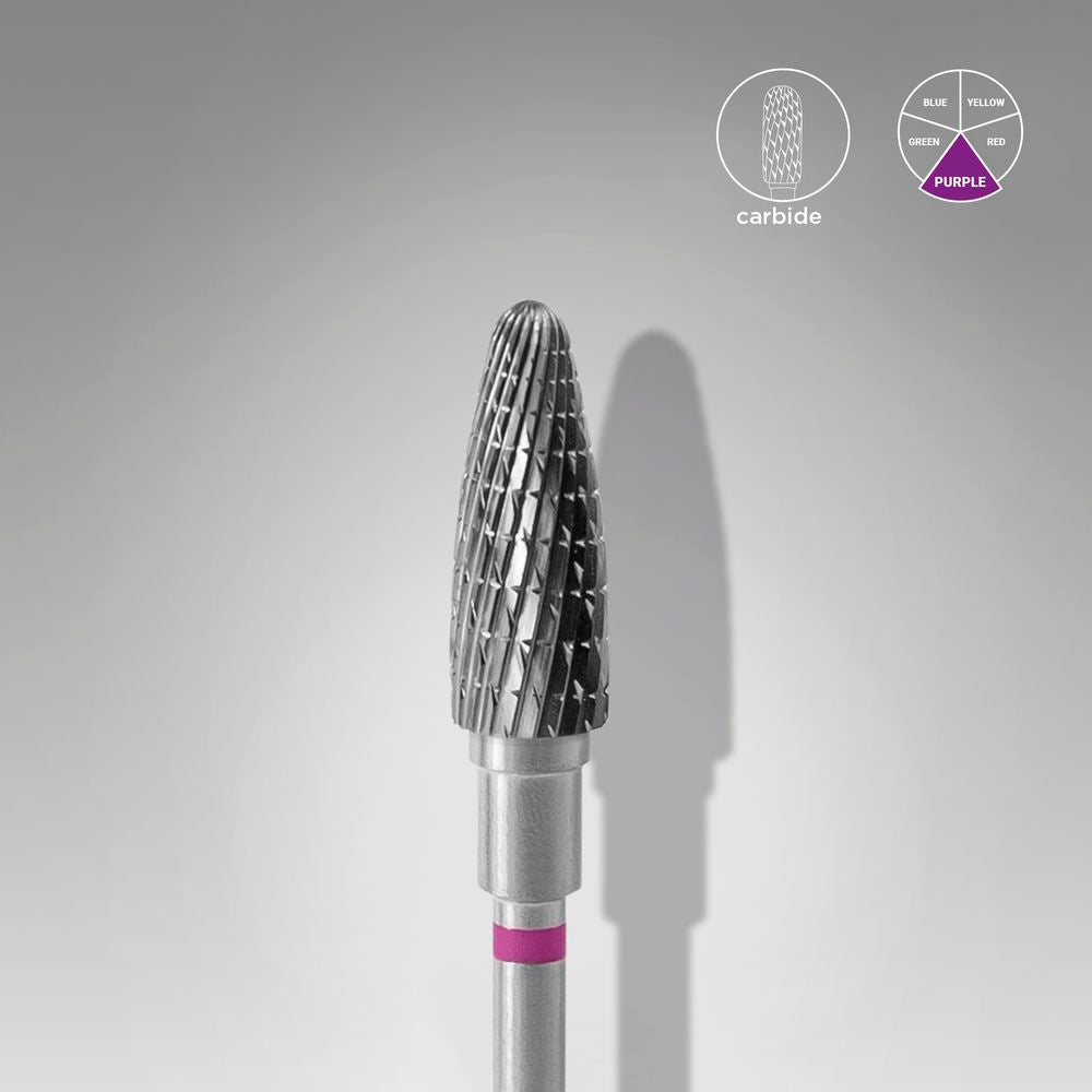 STALEKS EXPERT Frez z węglików spiekanych „kukurydza” fioletowy, średnica 5 mm, część robocza 13 mm