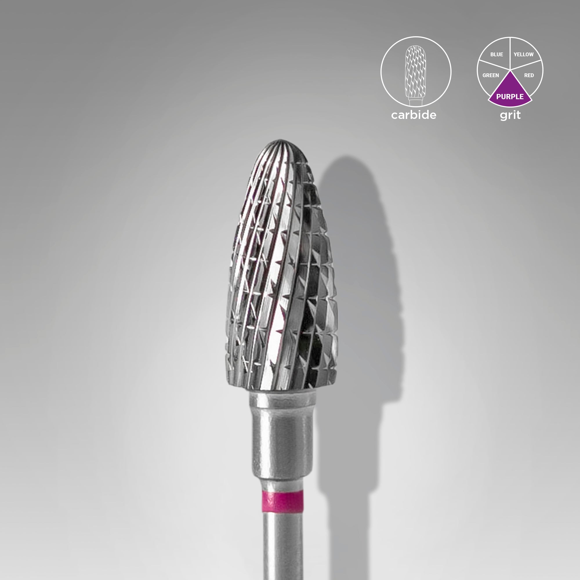 STALEKS EXPERT Frez z węglików spiekanych typu „kukurydza” fioletowy, średnica 6 mm, część robocza 14 mm