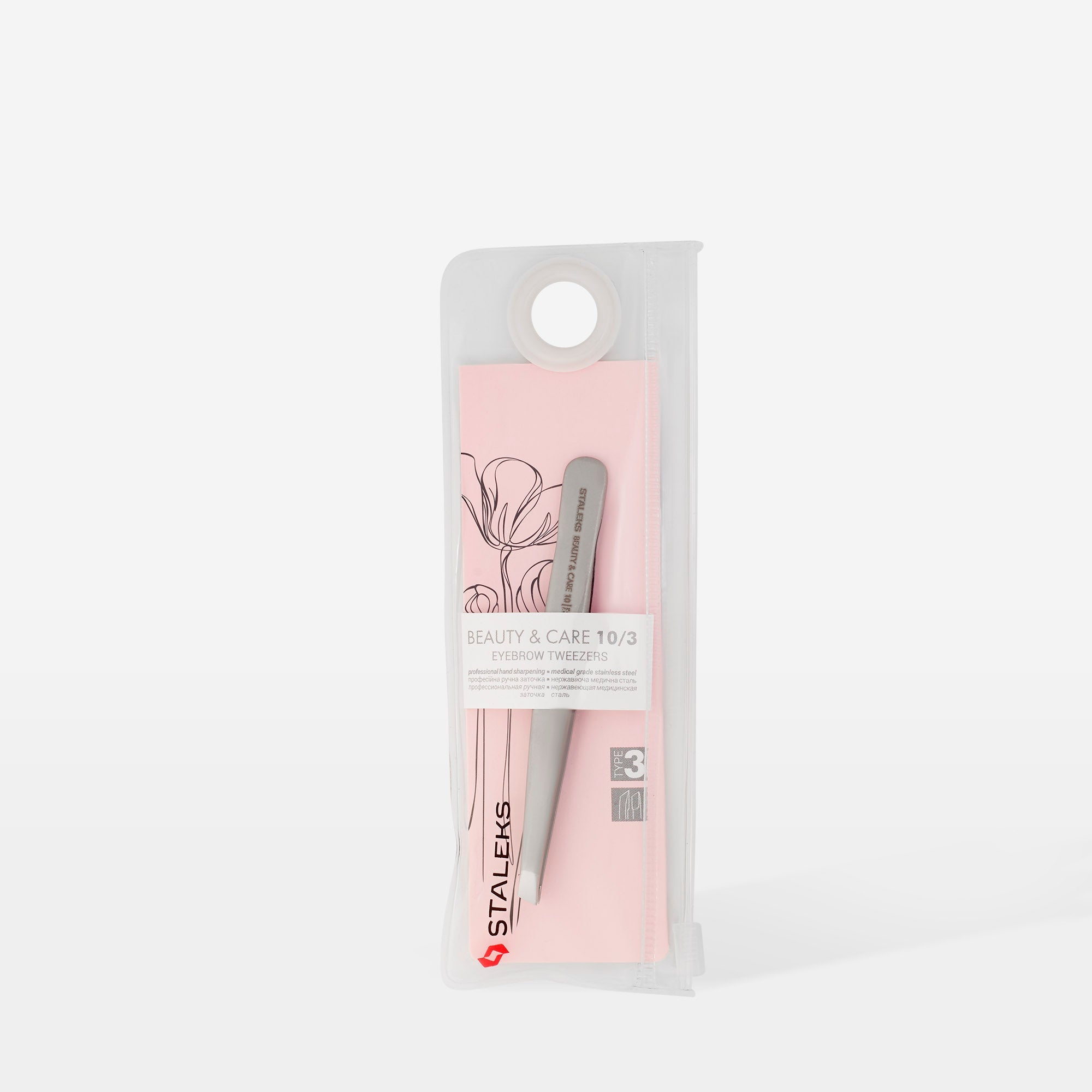 STALEKS BEAUTY & CARE 10 TYPE 3 Пінцет для брів широкий скошений