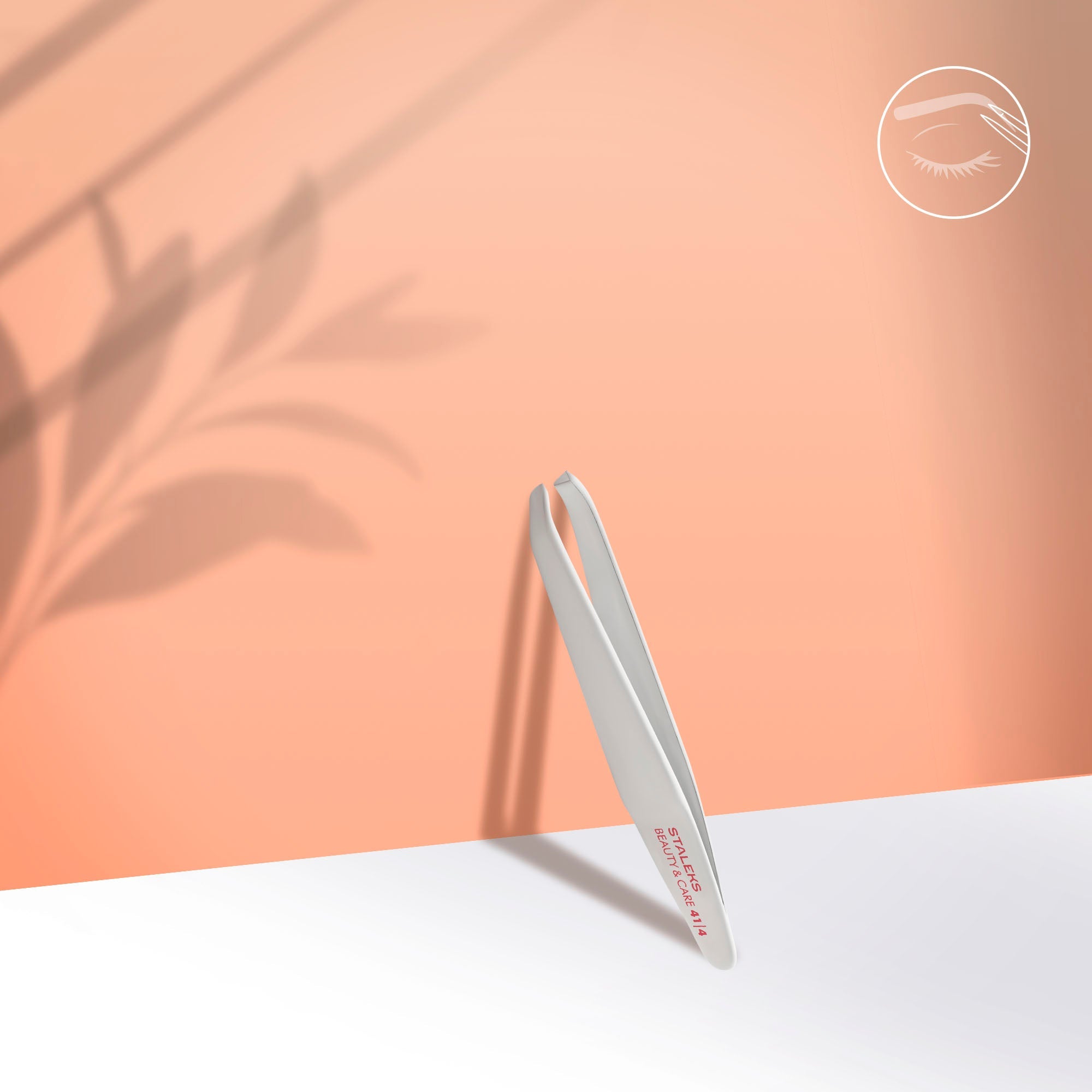 Пінцет для брів BEAUTY & CARE 41 TYPE 4 (вузький скошений)